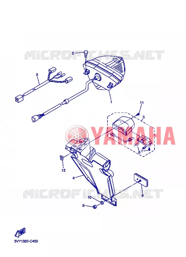 FEU ARRIERE Yamaha MOTO 1000 2005 R1  YZF-R1 R1