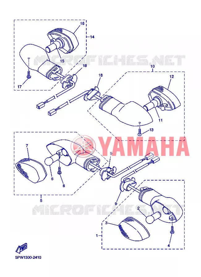 CLIGNOTANT Yamaha MOTO 1000 2006 R1  YZF-R1