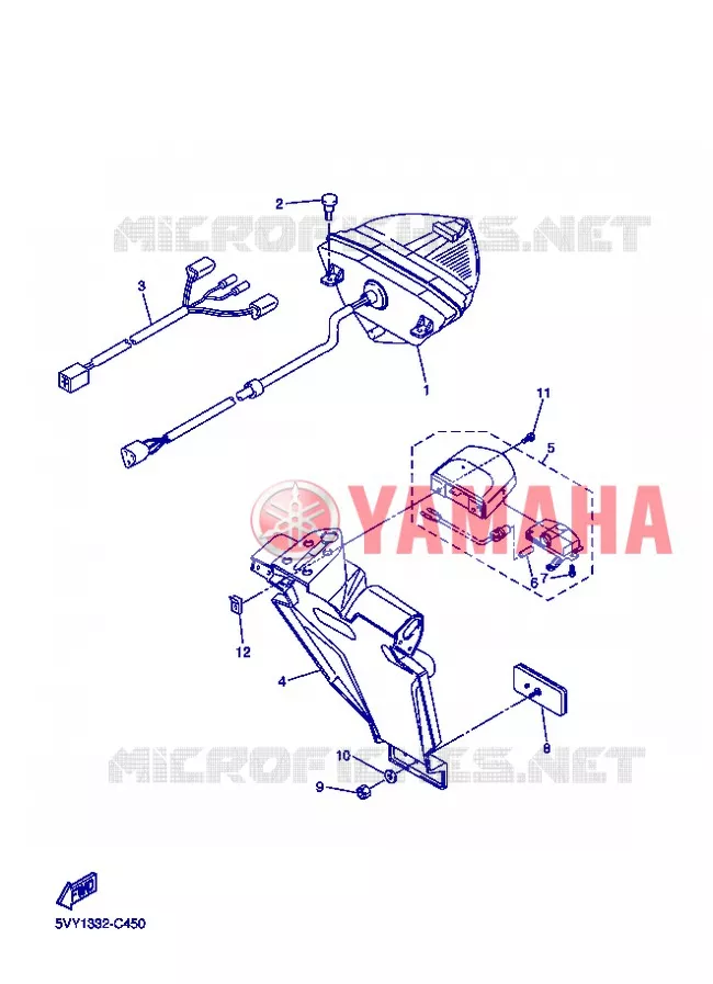 FEU ARRIERE Yamaha MOTO 1000 2006 R1  YZF-R1