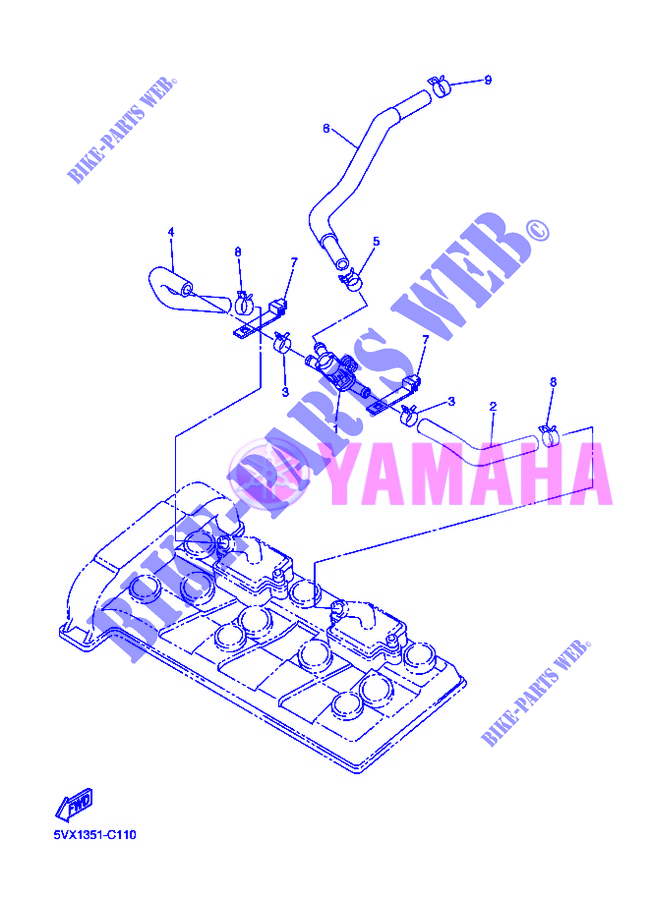 SYSTÈME D'ADMISSION D'AIR AIS pour Yamaha FZ6S de 2004