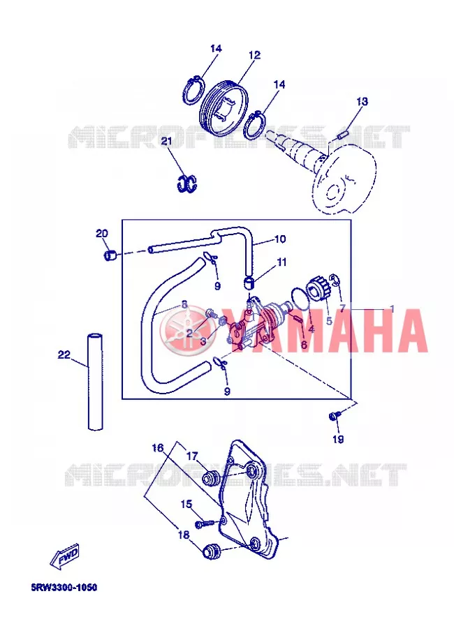 POMPE A HUILE Yamaha SCOOTER 50 2005 MACH  CS50Z MACH G LIQUIDE
