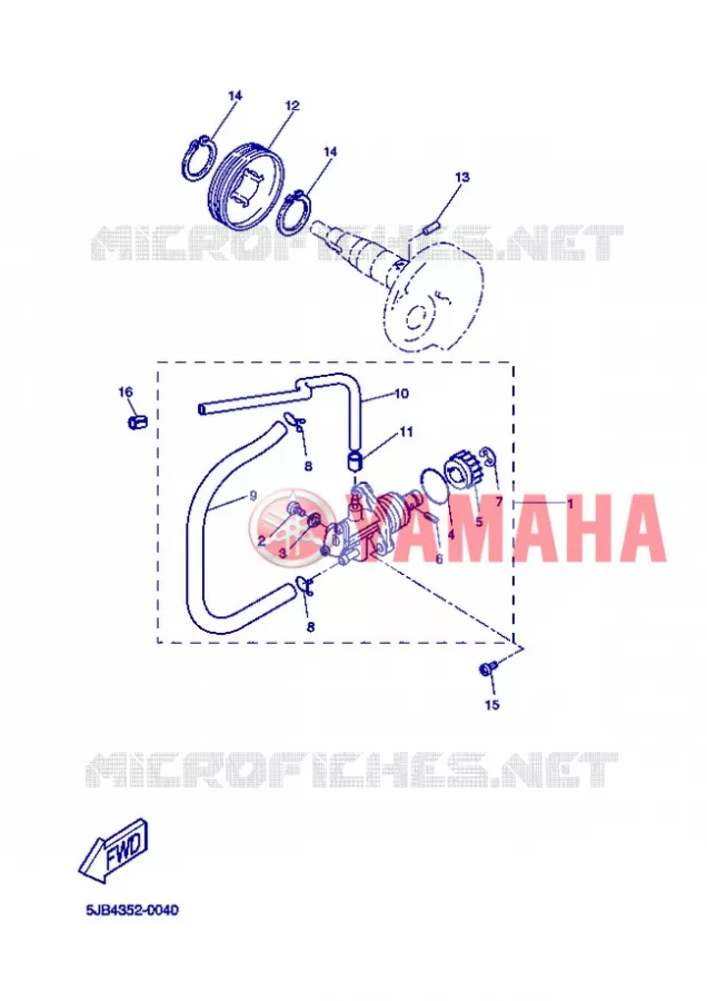 POMPE A HUILE Yamaha SCOOTER 50 2005 FLIPPER  YH50 FLIPPER