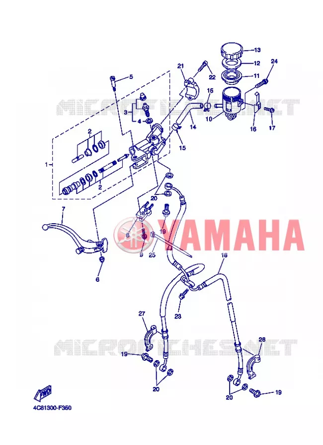 MAITRE CYLINDRE DE FREIN AVANT Yamaha MOTO 1000 2008 R1  YZF-R1 R1
