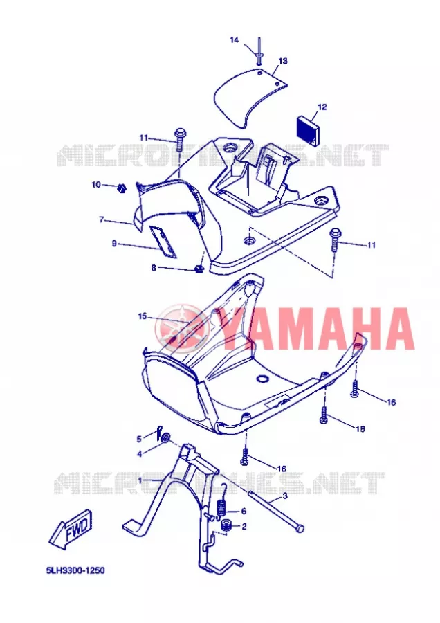 SUPPORT / REPOSE PIEDS Yamaha SCOOTER 50 2006 STUNT NAKED  EW50N STUNT NAKED