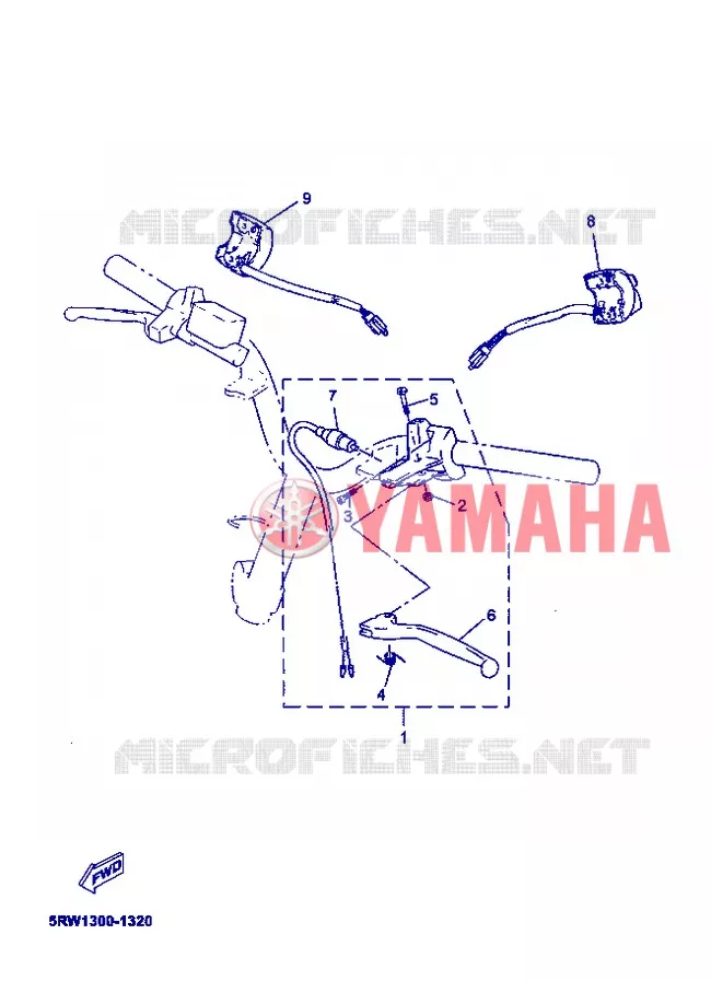COMMODO / LEVIER Yamaha SCOOTER 50 2008 MACH G  CS50Z