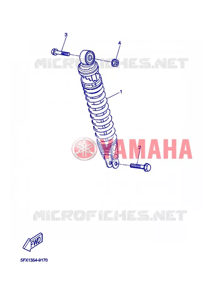 AMORTISSEUR ARRIERE Yamaha SCOOTER 50 2006 ROCKET  CW50RSP POWER ROCKET