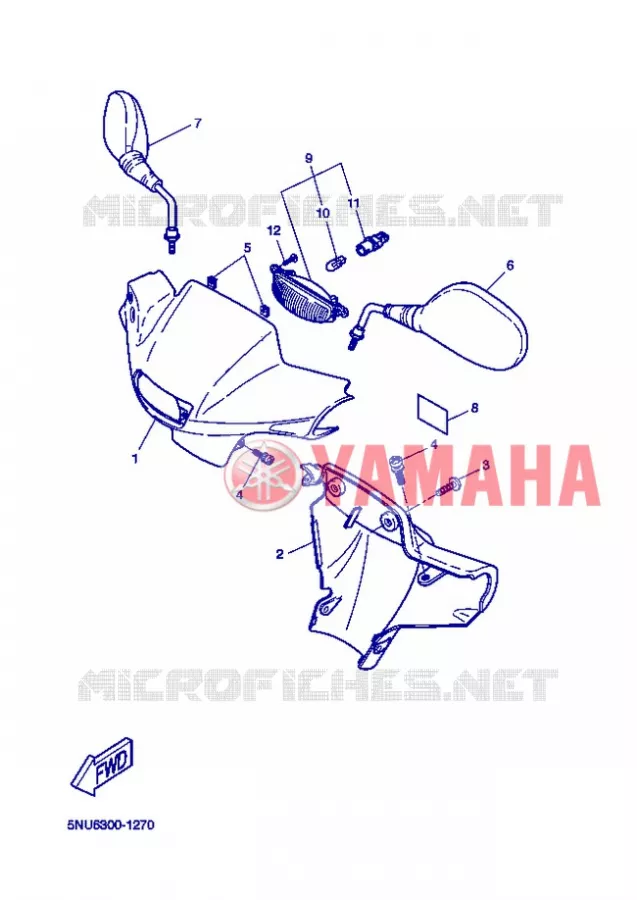 CARENAGES 1  Yamaha SCOOTER 50 2008 ROCKET  CW50RSP POWER ROCKET