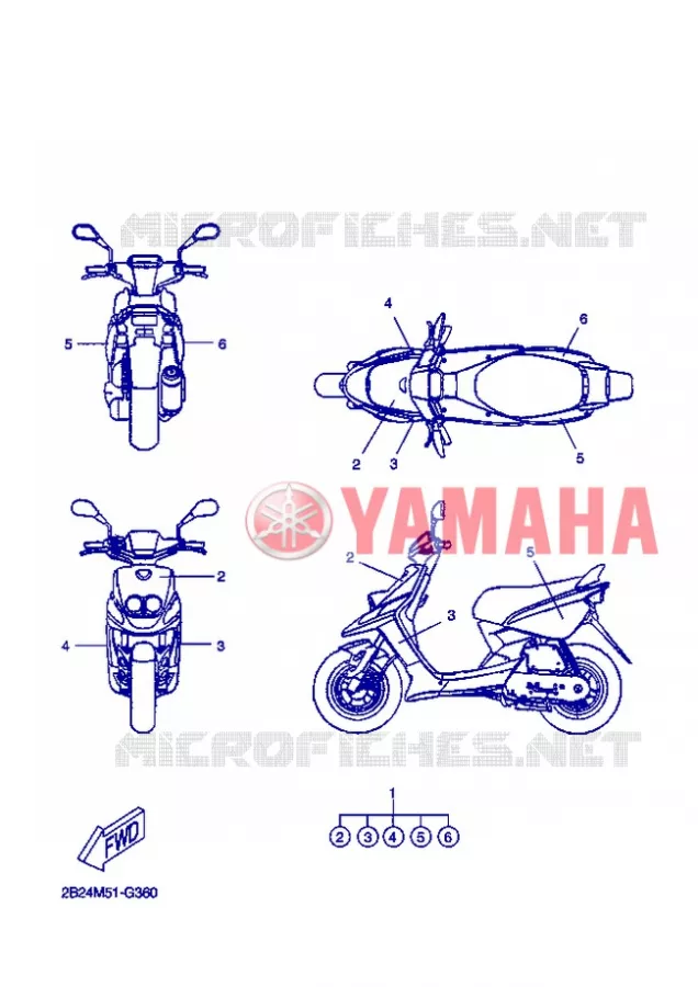 EMBLEME Yamaha SCOOTER 50 2008 ROCKET  CW50RSP POWER ROCKET