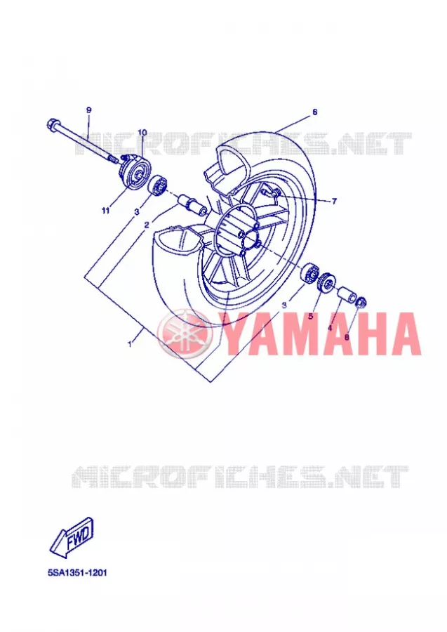 ROUE AVANT Yamaha SCOOTER 50 2008 ROCKET  CW50RSP POWER ROCKET