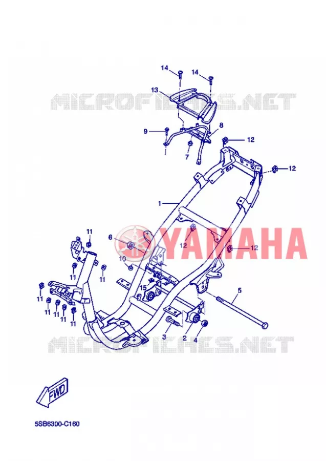 CADRE Yamaha SCOOTER 50 2007 NITRO  YQ50 NITRO