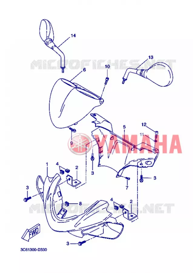 CARENAGES 1  Yamaha SCOOTER 50 2007 NITRO  YQ50 NITRO