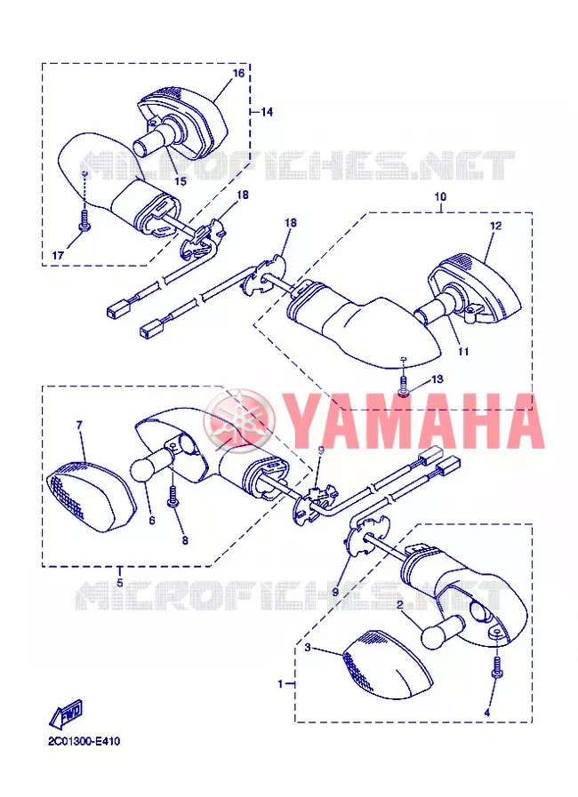 CLIGNOTANT Yamaha MOTO 1000 2008 R1  YZF-R1 R1