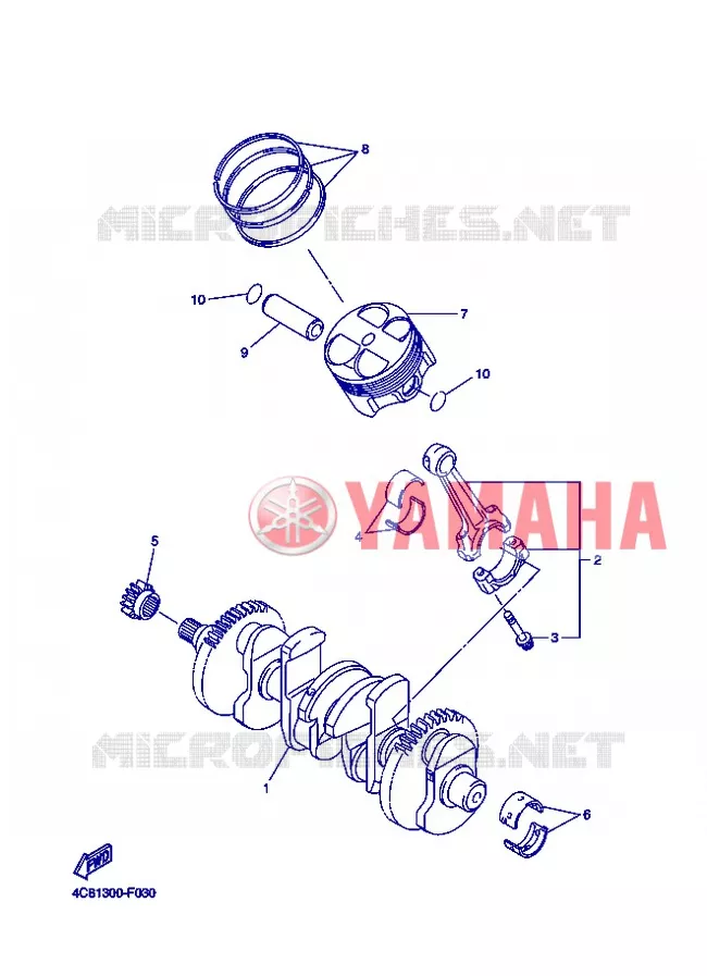 VILEBREQUIN / PISTON Yamaha MOTO 1000 2008 R1  YZF-R1 R1
