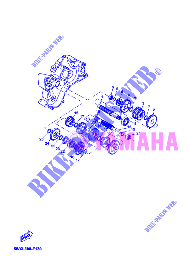 TRANSMISSION pour Yamaha X-POWER de 2007