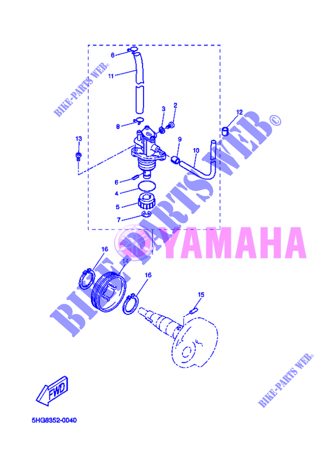 POMPE A HUILE pour Yamaha BOOSTER NAKED de 2007