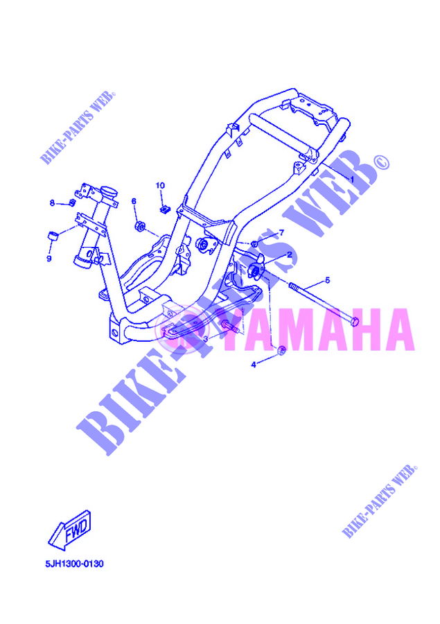 CADRE pour Yamaha EW50 STUNT de 2004