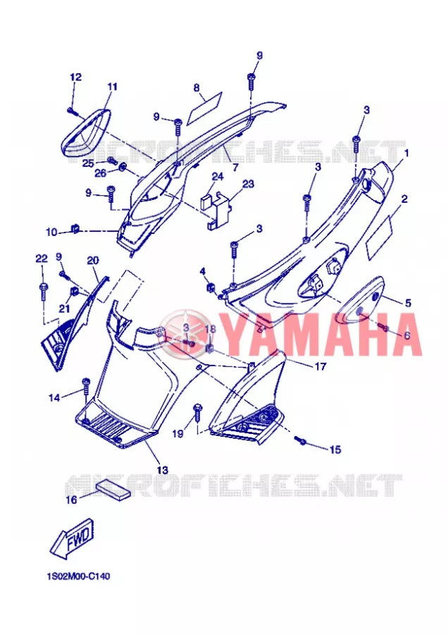 COUVERCLE LATERAL Yamaha SCOOTER 50 2004 STUNT  EW50 STUNT