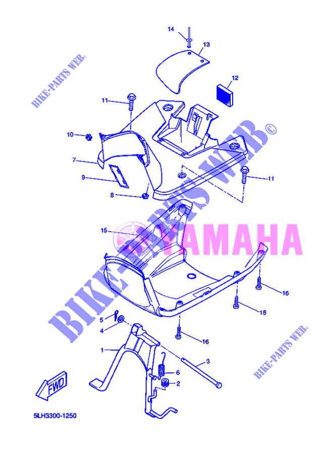 SUPPORT / REPOSE PIEDS pour Yamaha EW50 STUNT de 2004