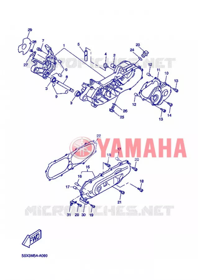 CARTER MOTEUR Yamaha SCOOTER 50 2004 ROCKET  CW50RSP POWER ROCKET