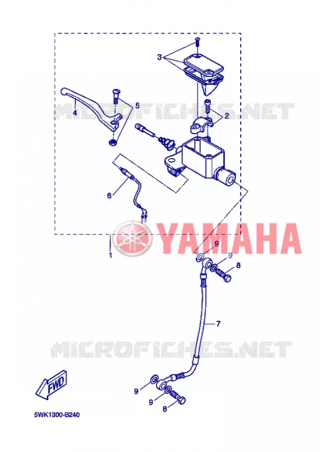 MAITRE CYLINDRE DE FREIN AVANT Yamaha SCOOTER 50 2004 ROCKET  CW50RSP POWER ROCKET