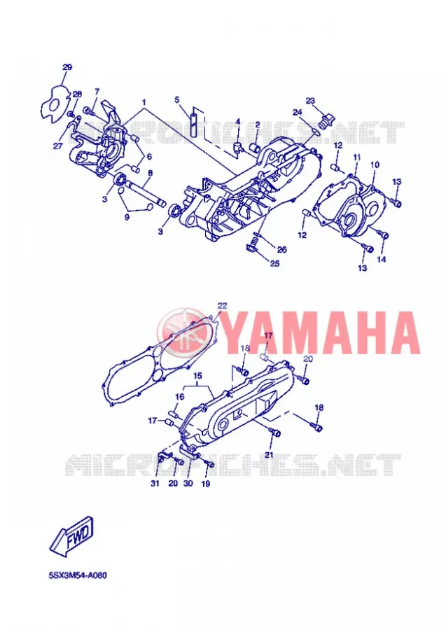 CARTER MOTEUR Yamaha SCOOTER 50 2006 ROCKET  CW50RSP POWER ROCKET