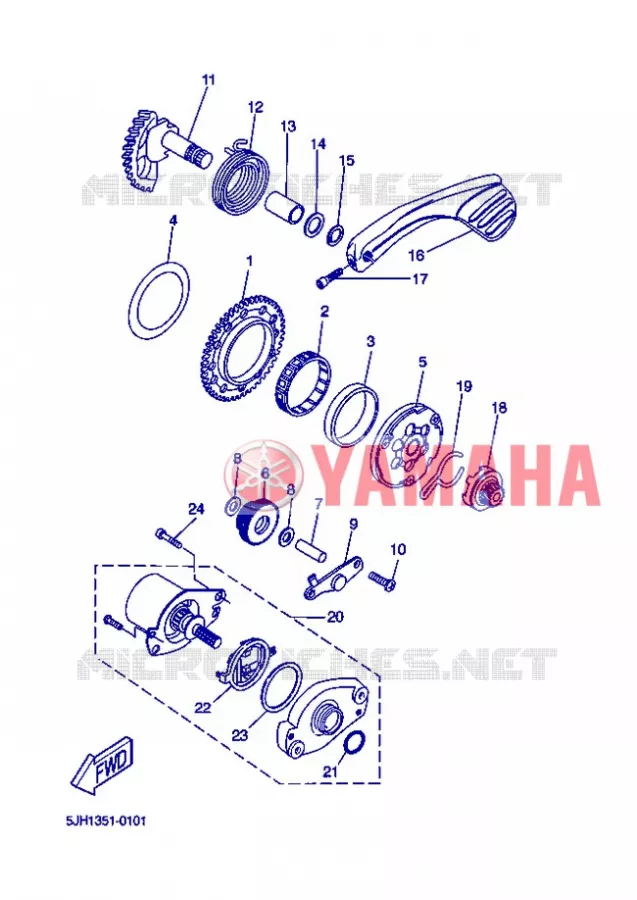 DEMARREUR Yamaha SCOOTER 50 2006 ROCKET  CW50RSP POWER ROCKET
