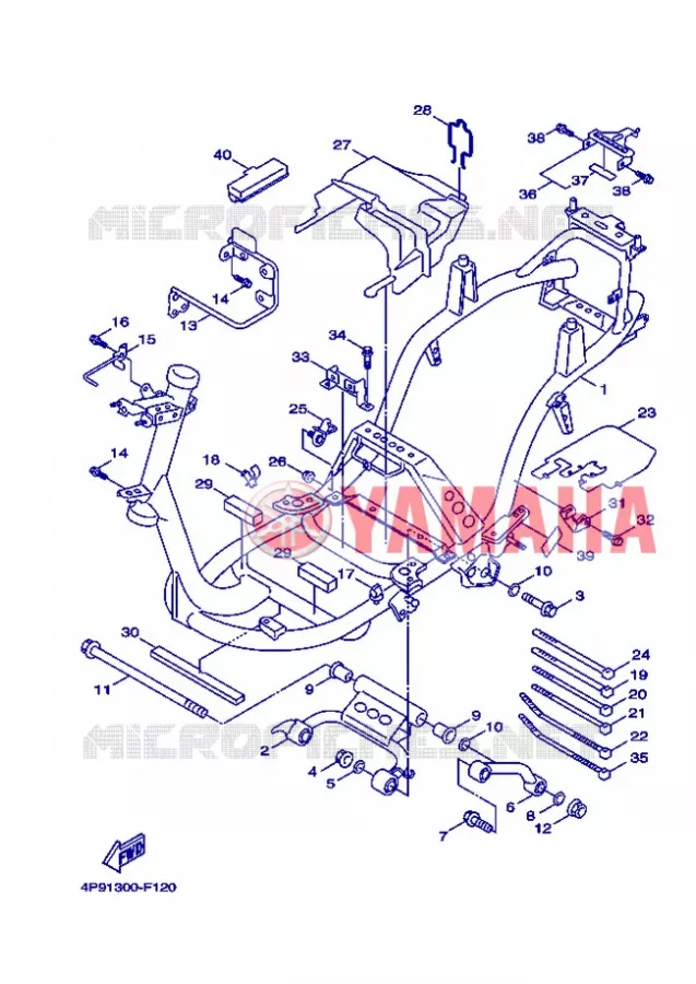 CADRE Yamaha SCOOTER 125 2007 FLAME X  XC125 FLAME  X