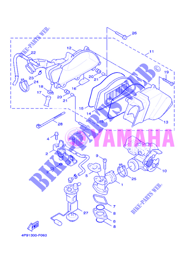ADMISSION pour Yamaha XC125 de 2008