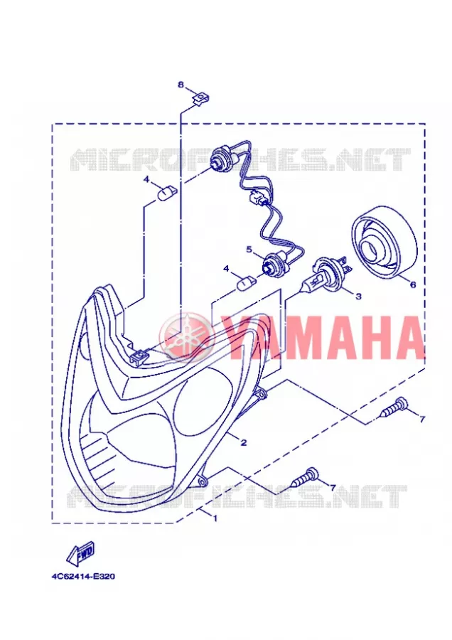PHARE  Yamaha SCOOTER 125 2008 FLAME X  XC125 FLAME  X
