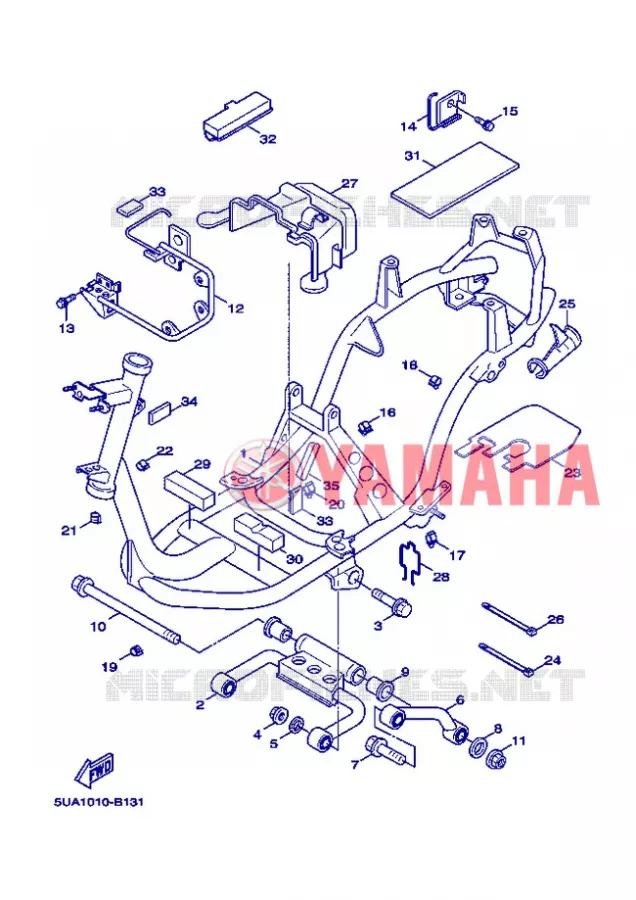 CADRE Yamaha SCOOTER 125 2005 FLAME X  XC125 FLAME  X