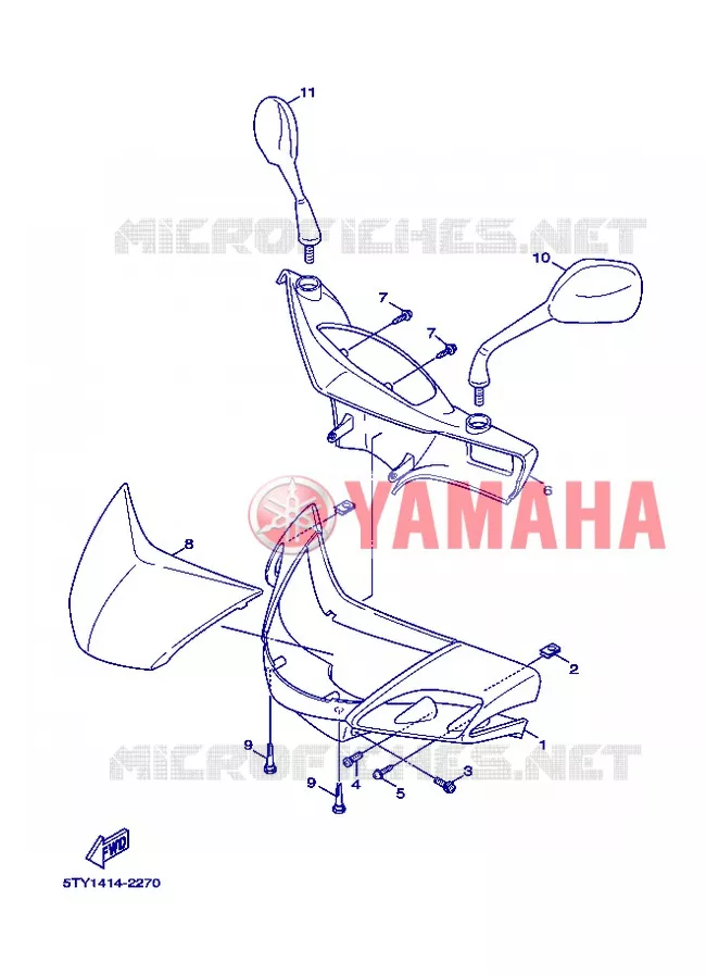 CARENAGES 1  Yamaha SCOOTER 125 2005 FLAME X  XC125 FLAME  X