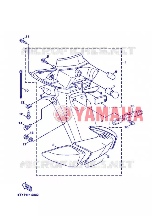 FEU ARRIERE Yamaha SCOOTER 125 2005 FLAME X  XC125 FLAME  X