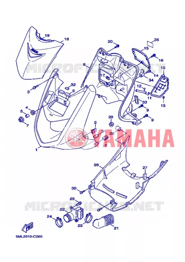 PROTEGE JAMBES Yamaha SCOOTER 125 2005 FLAME X  XC125 FLAME  X