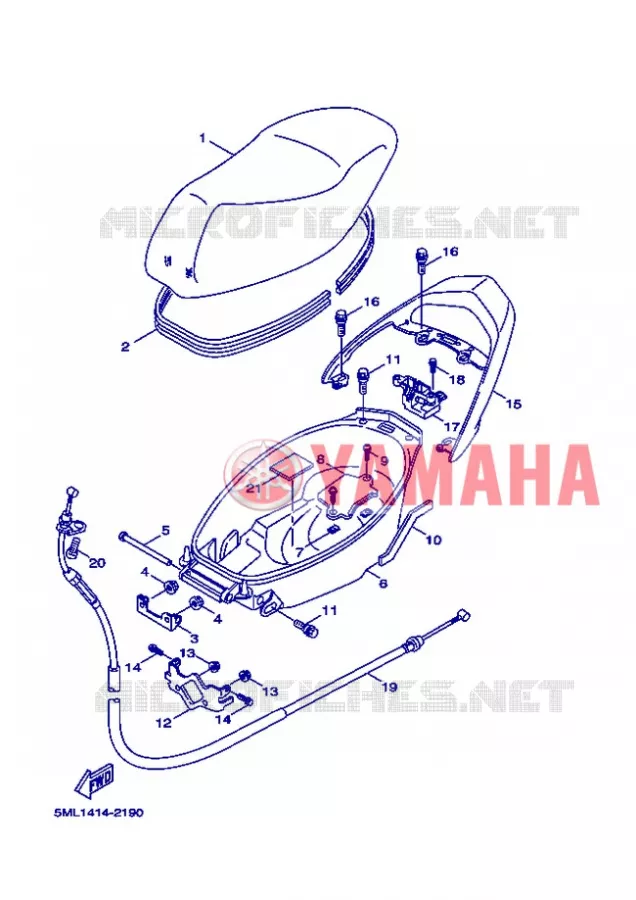 SELLE / PORTE BAGAGES Yamaha SCOOTER 125 2005 FLAME X  XC125 FLAME  X