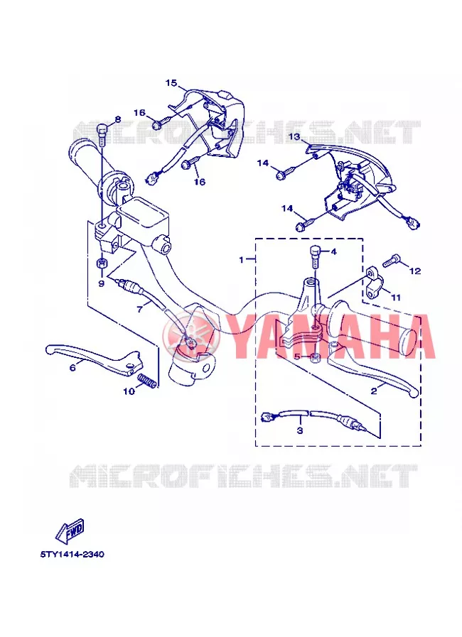 COMMODO / LEVIER Yamaha SCOOTER 125 2006 FLAME X  XC125 FLAME  X