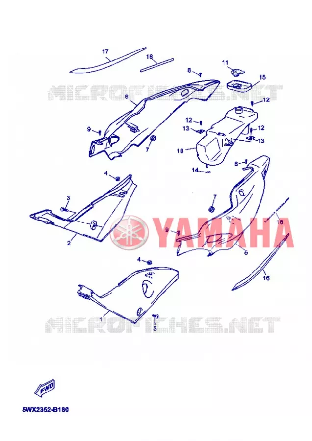COUVERCLE LATERAL Yamaha MOTO 50 2004 XPOWER  TZR50 X-POWER