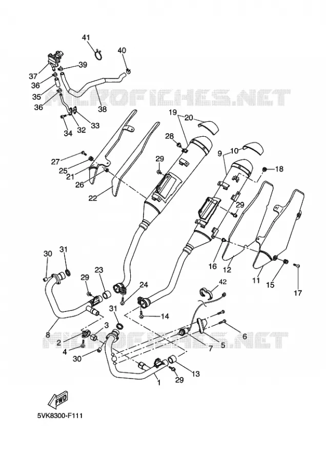ECHAPPEMENT Yamaha MOTO 660 2009 XTX  XT660X