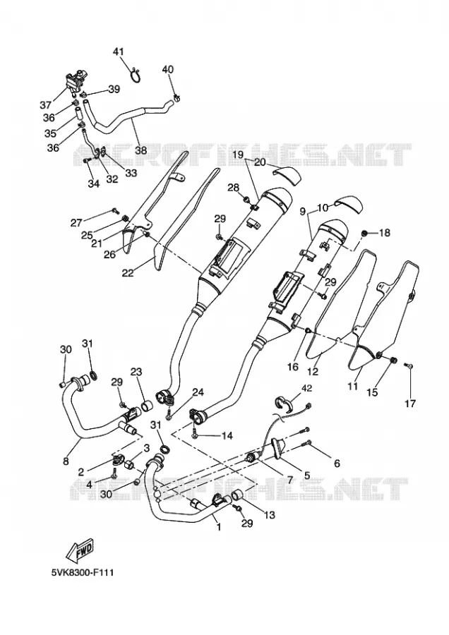ECHAPPEMENT Yamaha MOTO 660 2009 XTR  XT660R