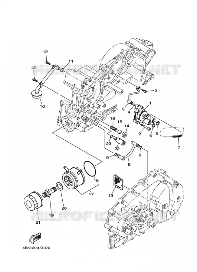 POMPE A HUILE Yamaha SCOOTER 500 2009 TMAX  XP500 TMAX