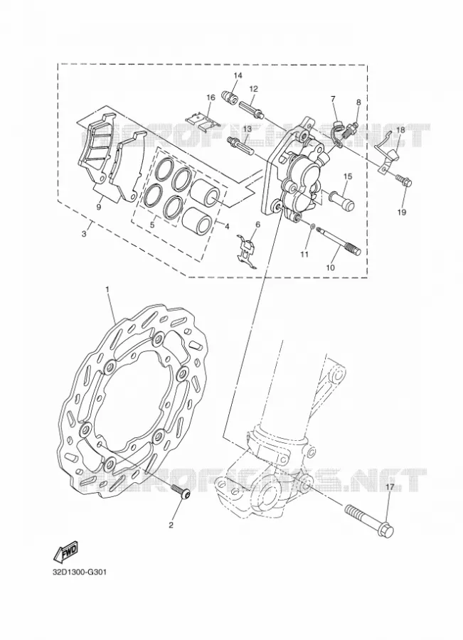 ETRIER DE FREIN AVANT Yamaha MOTO 250 2009 WR-R  WR250R