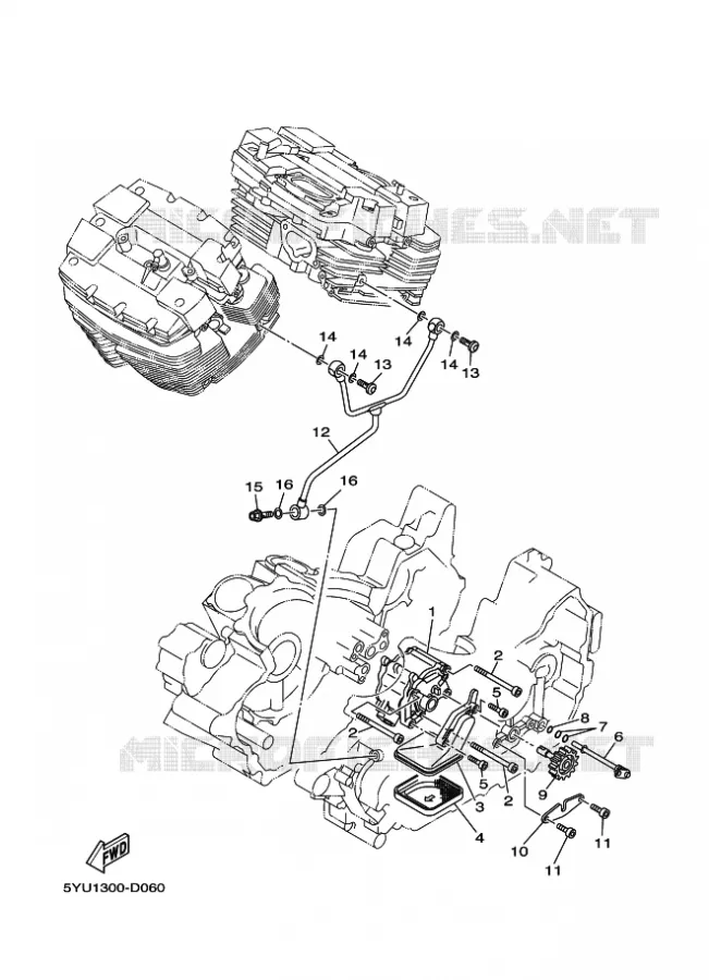 POMPE A HUILE Yamaha MOTO 1700 2009 MT01  MT01S