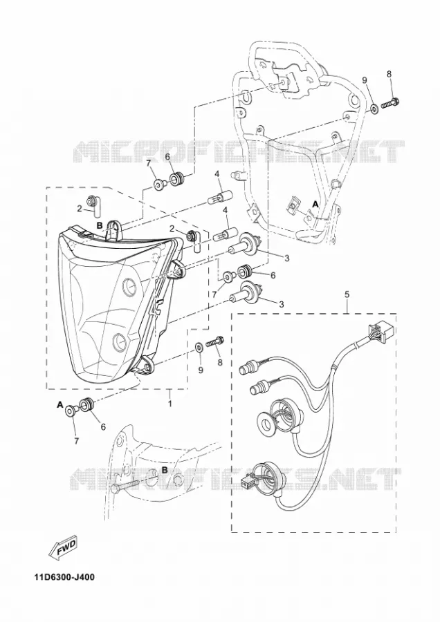 PHARE  Yamaha MOTO 660 2013 XTZ TENERE  XT660Z