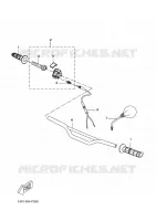 GUIDON ET CABLES pour Yamaha X-LIMIT SM de 2009