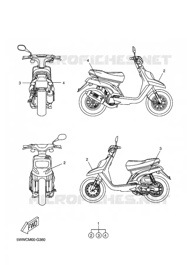 EMBLEME Yamaha SCOOTER 50 2009 BOOSTER  CW50