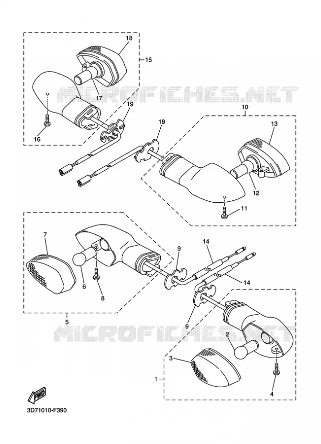 CLIGNOTANT Yamaha MOTO 250 2009 WR-R  WR250R