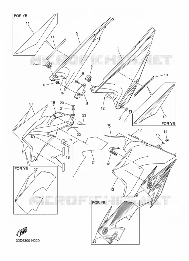 COUVERCLE LATERAL Yamaha MOTO 250 2009 WRX  WR250X