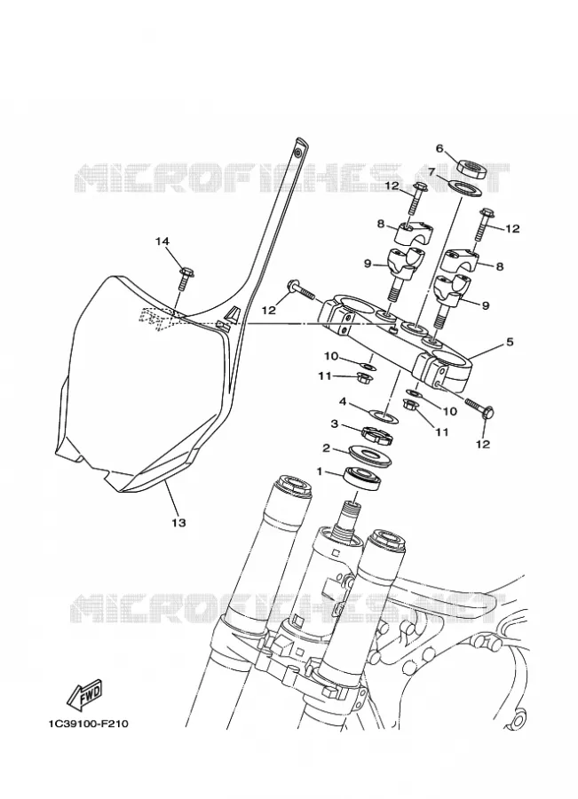 DIRECTION Yamaha MOTO 250 2013 YZ  YZ250