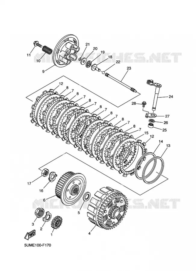 EMBRAYAGE DE DEMARREUR Yamaha MOTO 250 2009 WRF  WR250F