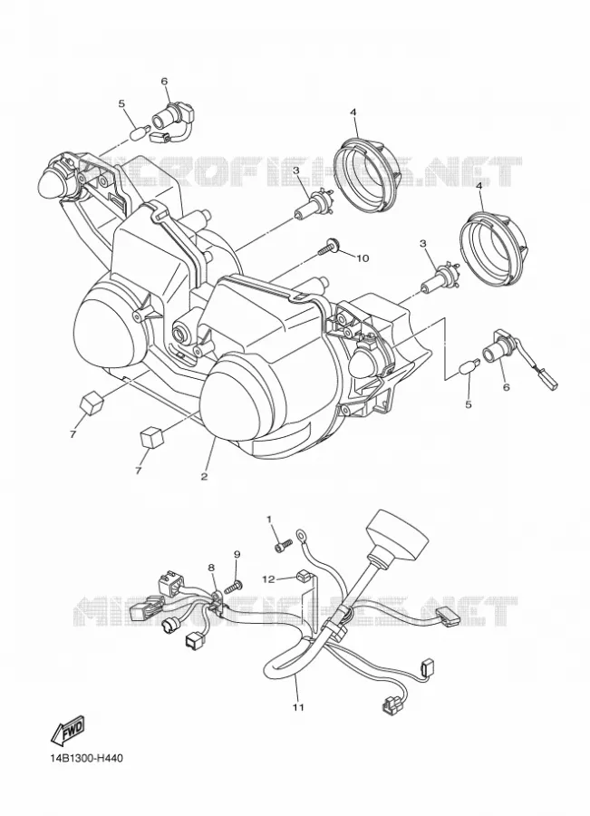 PHARE  Yamaha MOTO 1000 2009 R1  YZF-R1 R1
