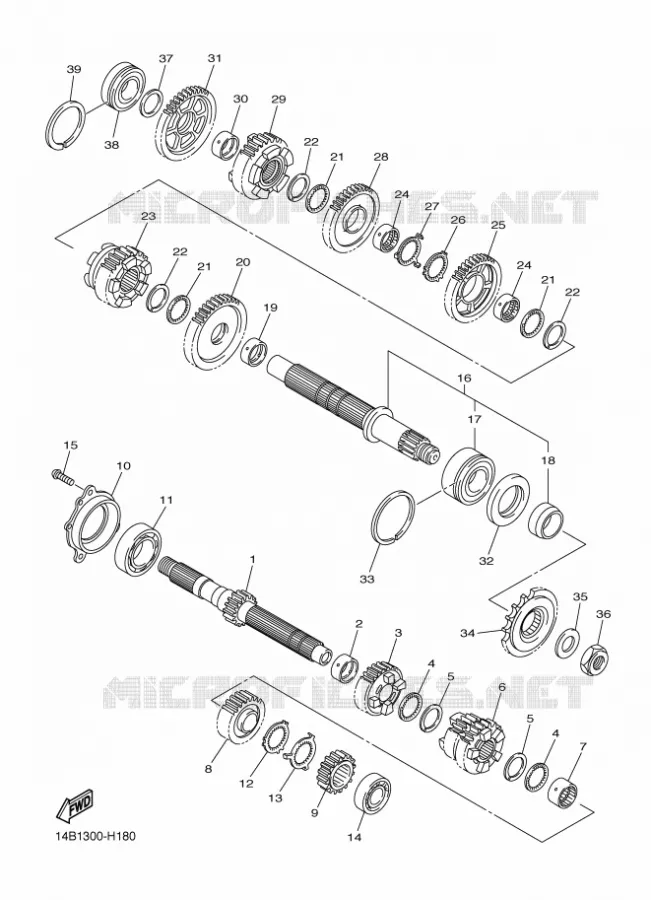 TRANSMISSION Yamaha MOTO 1000 2009 R1  YZF-R1 R1